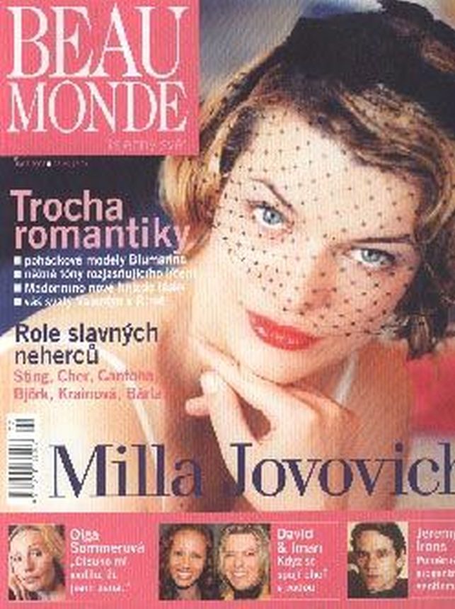 BEAU MONDE CZECH magazine side cover  January 2002